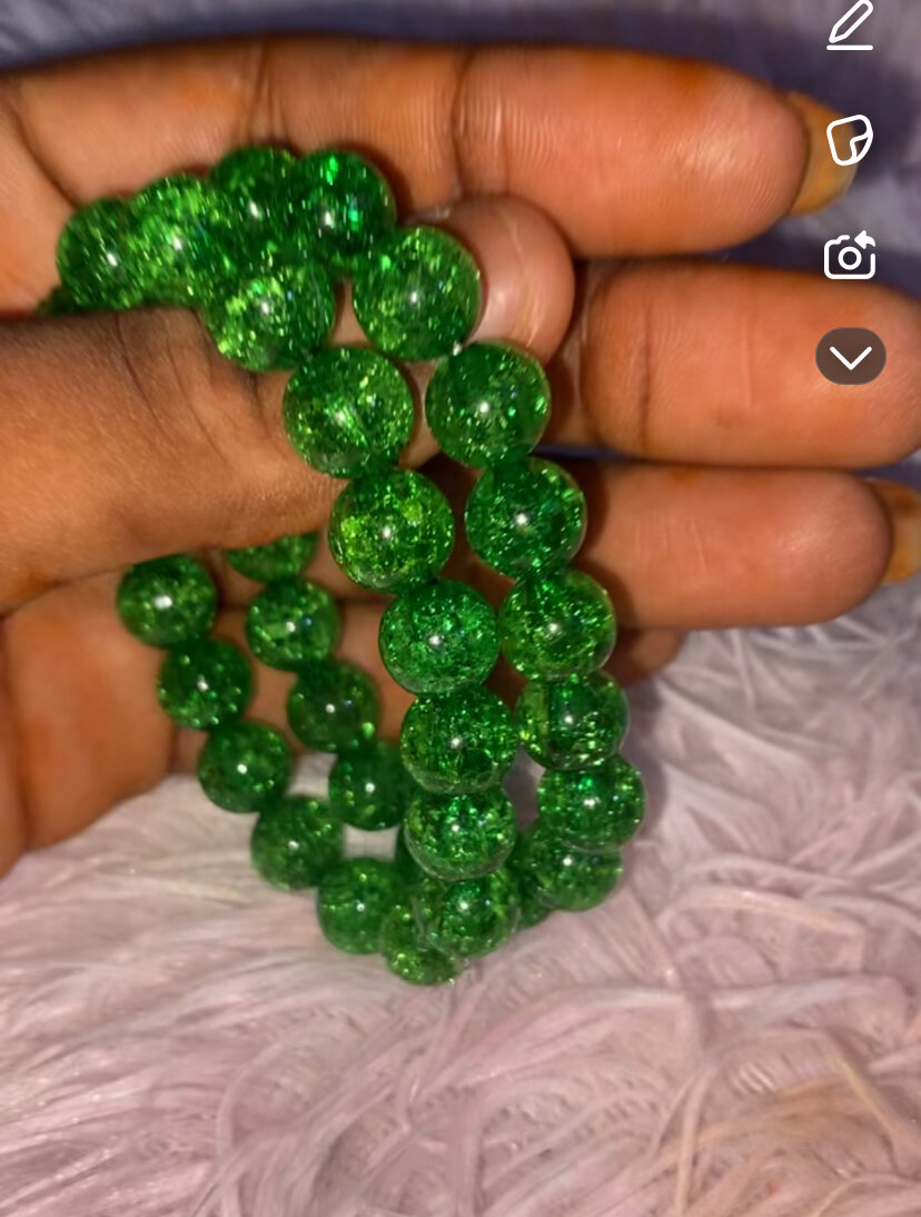 Bracelet vert scintillant