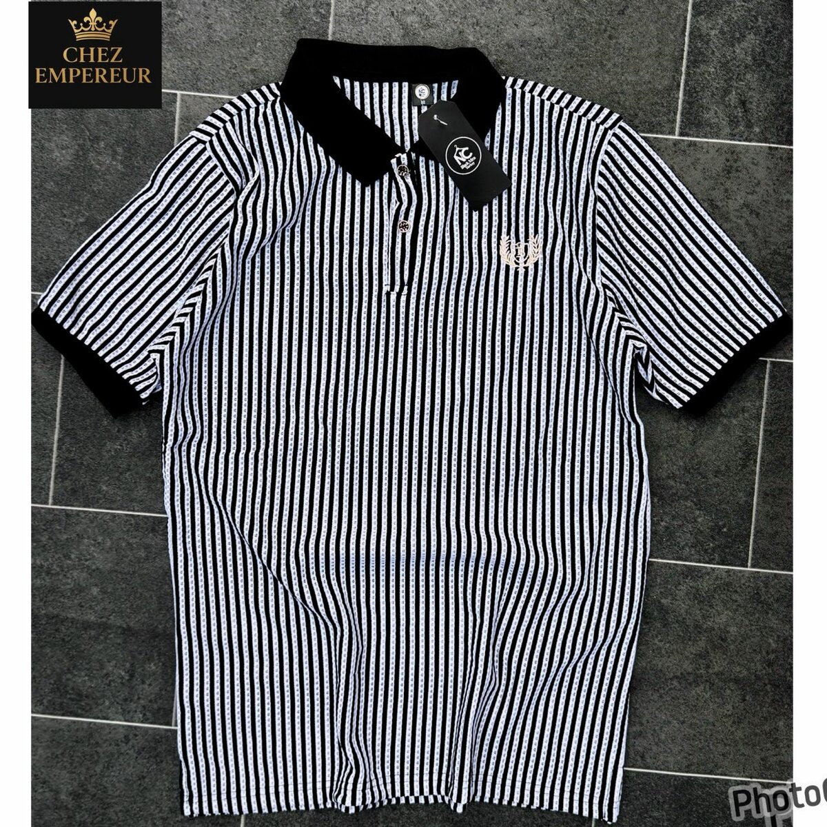 Polo homme à rayures élégante