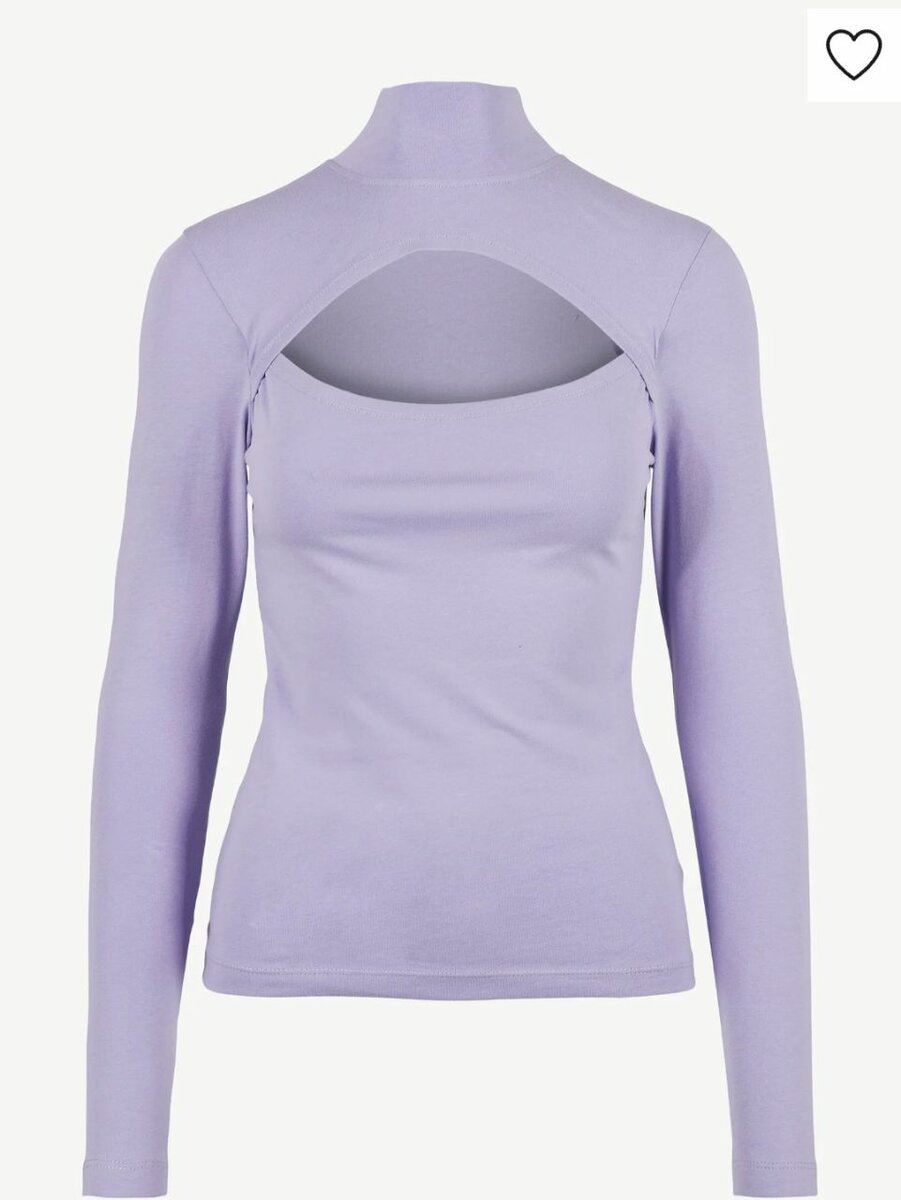 Women's Cut-out Turtleneck Long Sleeve Top