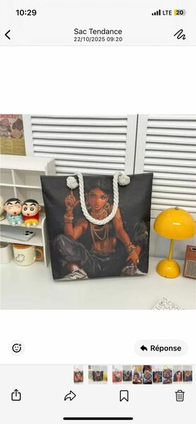 Sac cabas artistique tendance