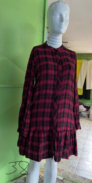 Robe chemise à carreaux