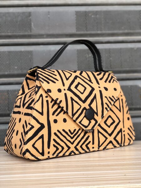 Sac à main motif géométrique
