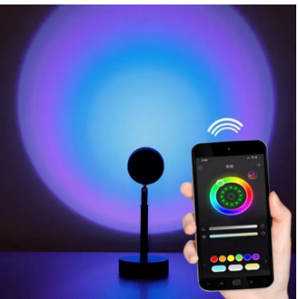 2022 phone app control USB Sunset Projector Light RGB Variable Light Sun Rainbow Projector LED Night Light Colorful Lights By AWCTraders