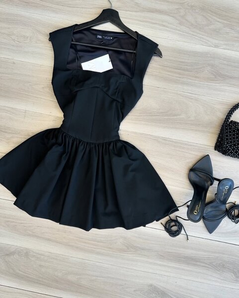 Zara mini black dress