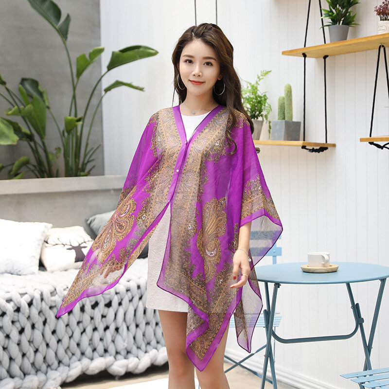 Summer Chiffon Shawl Beach Dress