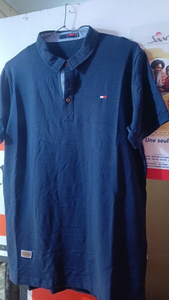 Polo Homme Bleu Élégant