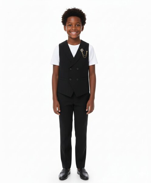 Ensemble élégant garçon noir