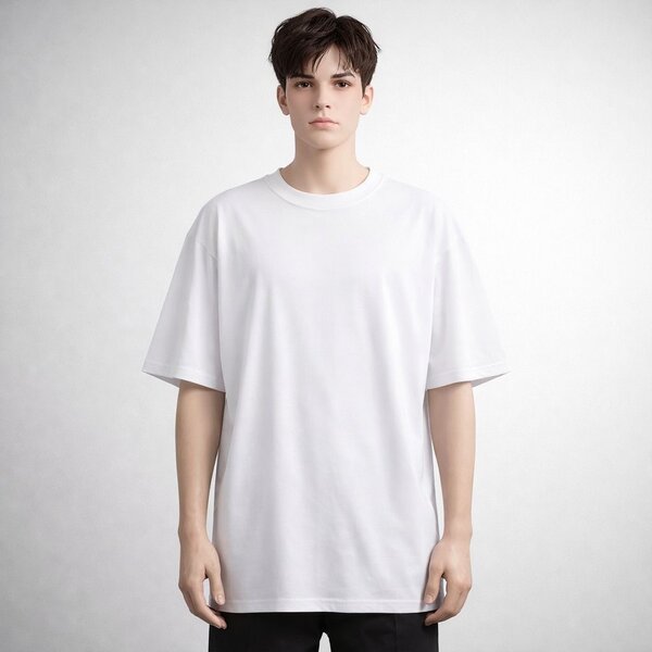 T-shirt oversized blanc homme