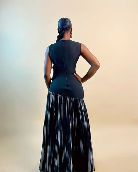 Élégante robe longue noire