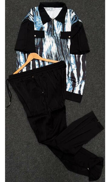 Ensemble survêtement homme noir et bleu