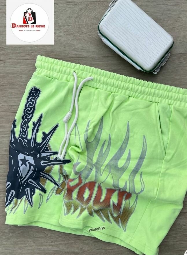 Shorts verts à design graphique