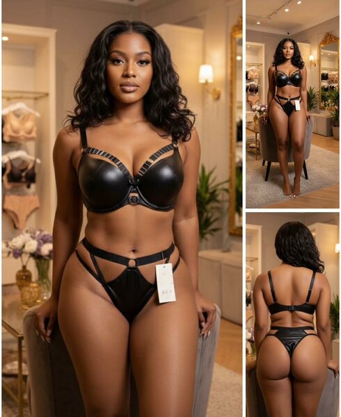 Ensemble lingerie noir femme