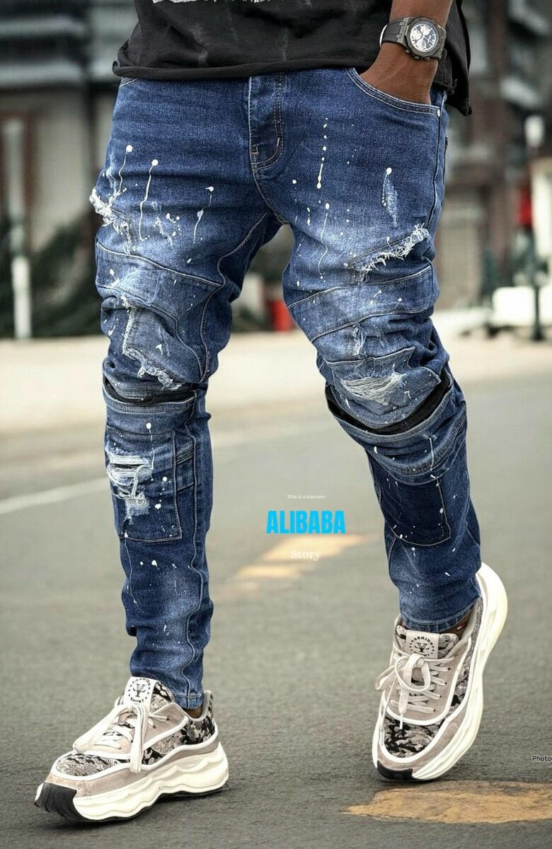 Jean décontracté streetwear homme