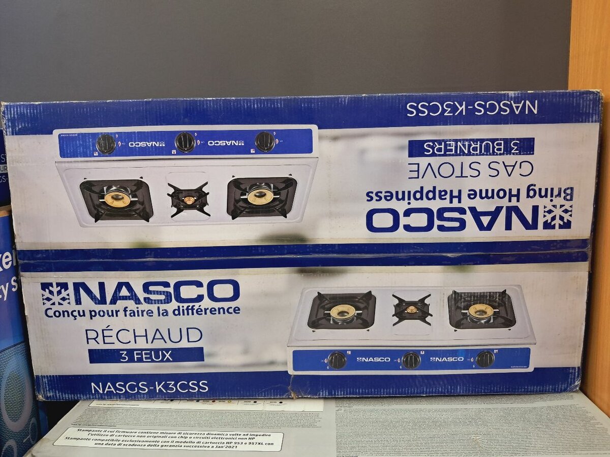 Nasco counter top 3 burner Auto Ignition