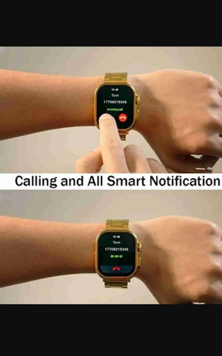 Golden smart Watch full HD