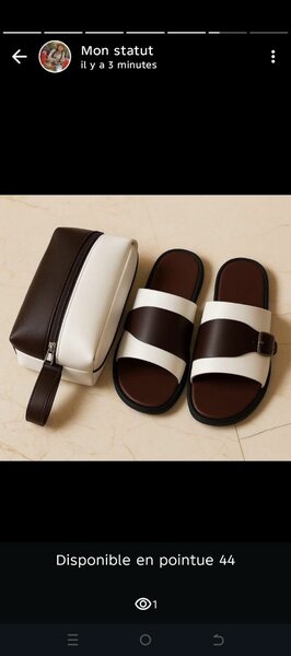 Sandales en cuir bicolores élégantes