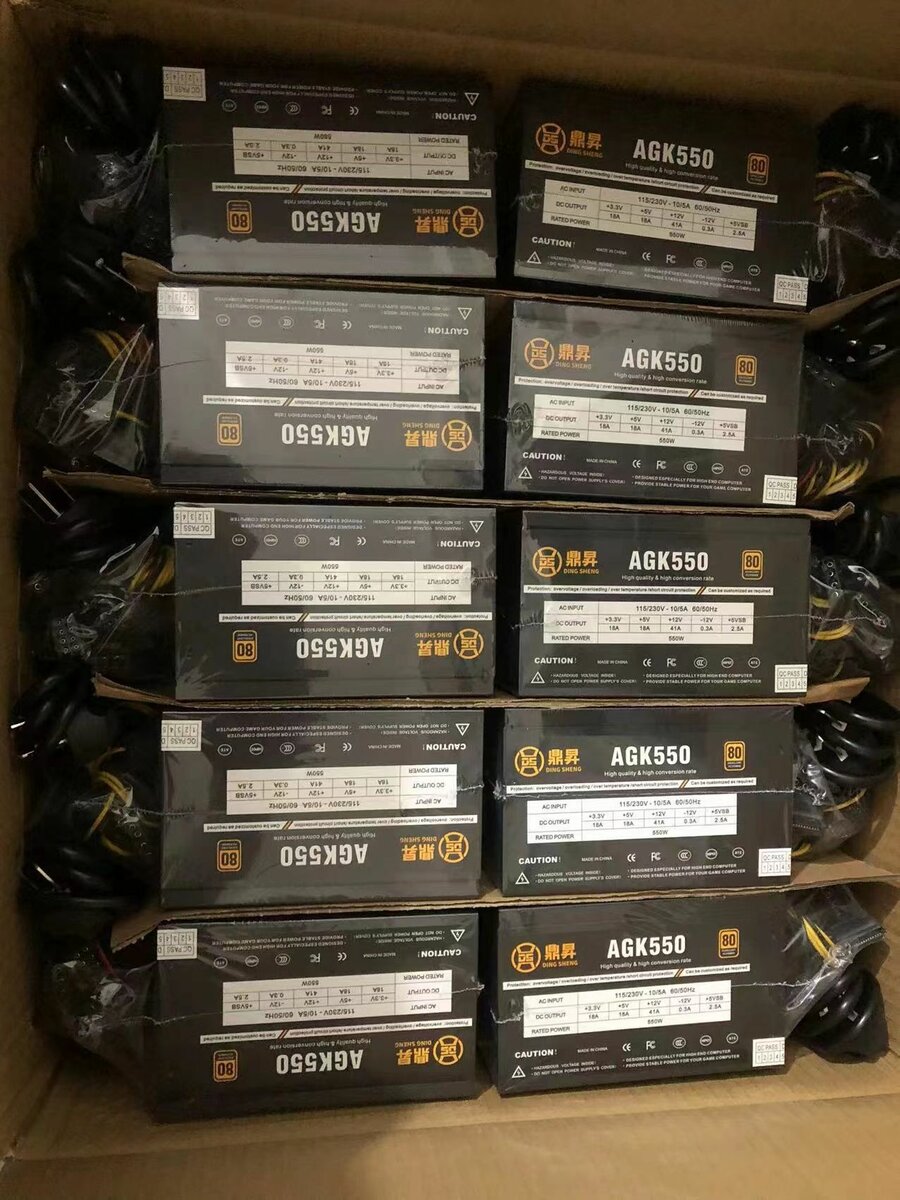 AGK-550W 80 Plus Certified  Desktop Power Supply Brand New