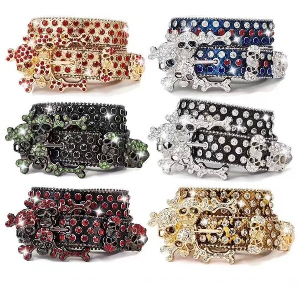 Ceinture Gothique Crâne Style Punk