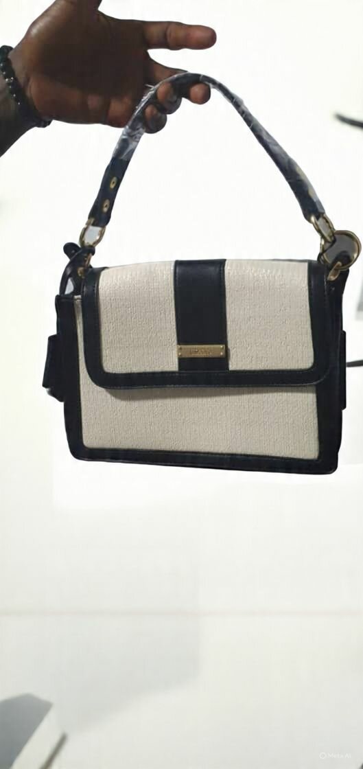 Sac à main de luxe  bicolore