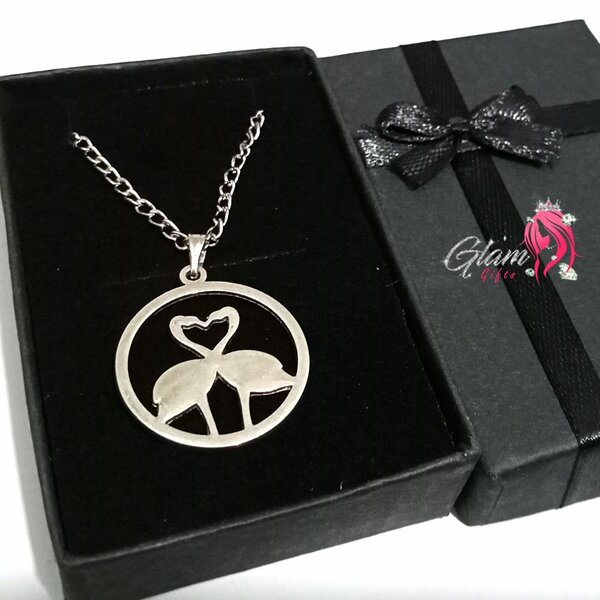 Swan Love Necklace Gift Box