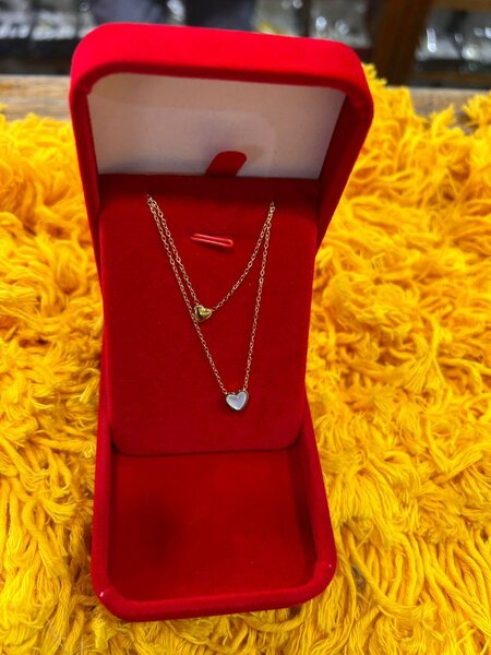 Collier pendentif cœur doré