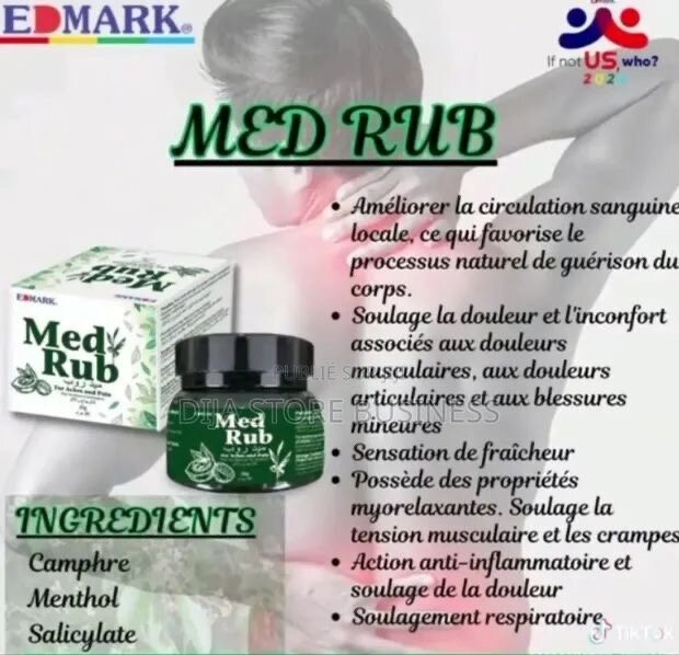 Med Rub - Crème pour douleurs musculaires et articulaires Edmark