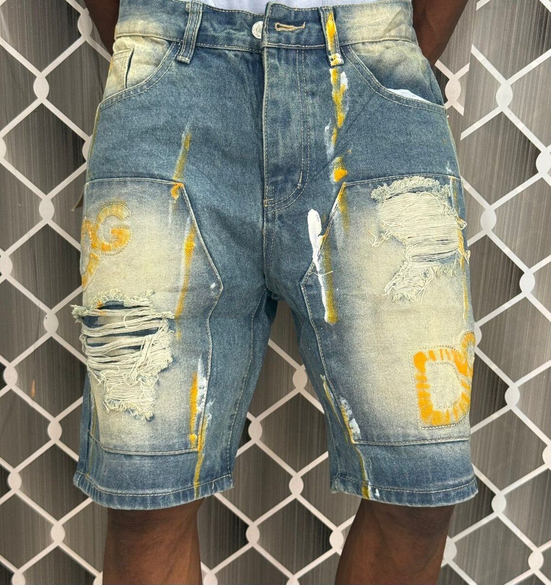 Short en jean décontracté homme