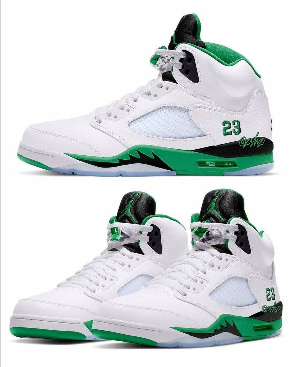 Jordan 5 ( green and white )