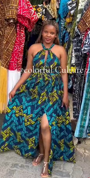 Women's  long dress with print