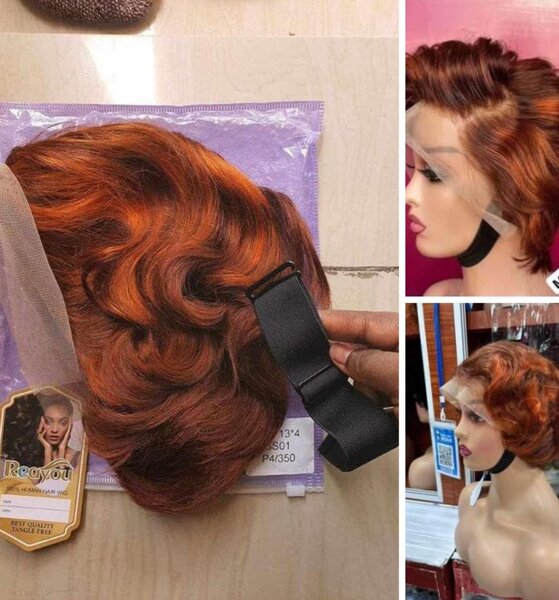 Perruque courte dame dentelle