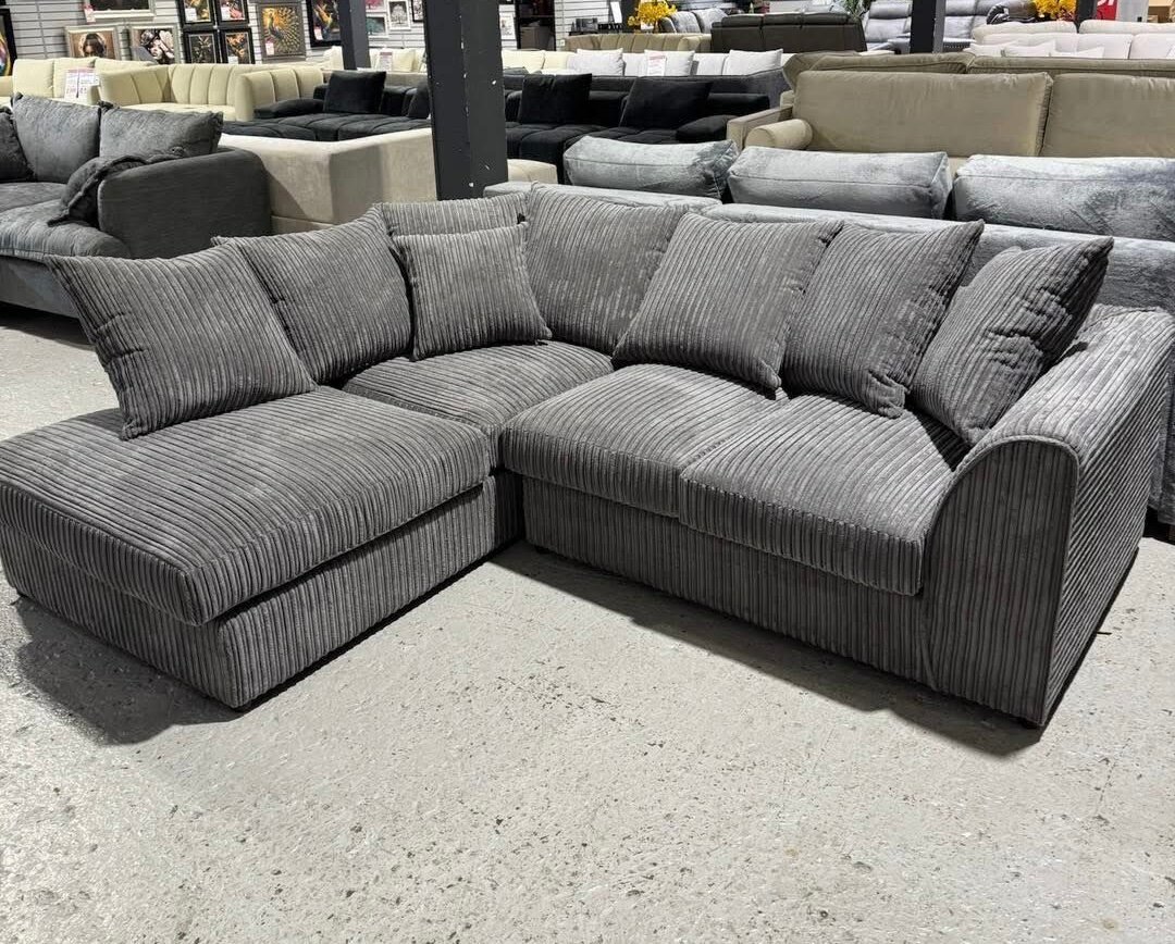 Canapé d'angle gris moderne