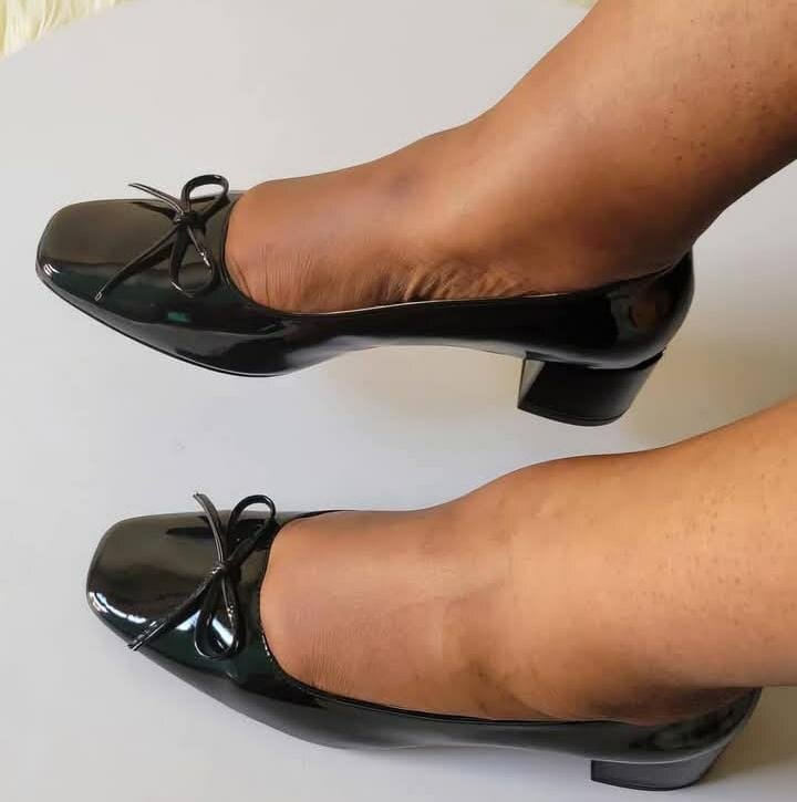 Escarpins en cuir verni