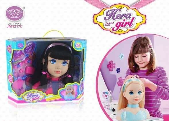 Tête de poupée pour filles, tête de poupée pour la coiffure