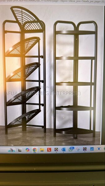 5-LAYERS MULTIPURPOSE METAL CORNER ORGANIZATION SHELVES