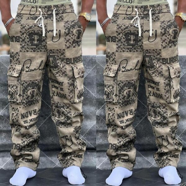 Pantalon cargo imprimé élégant