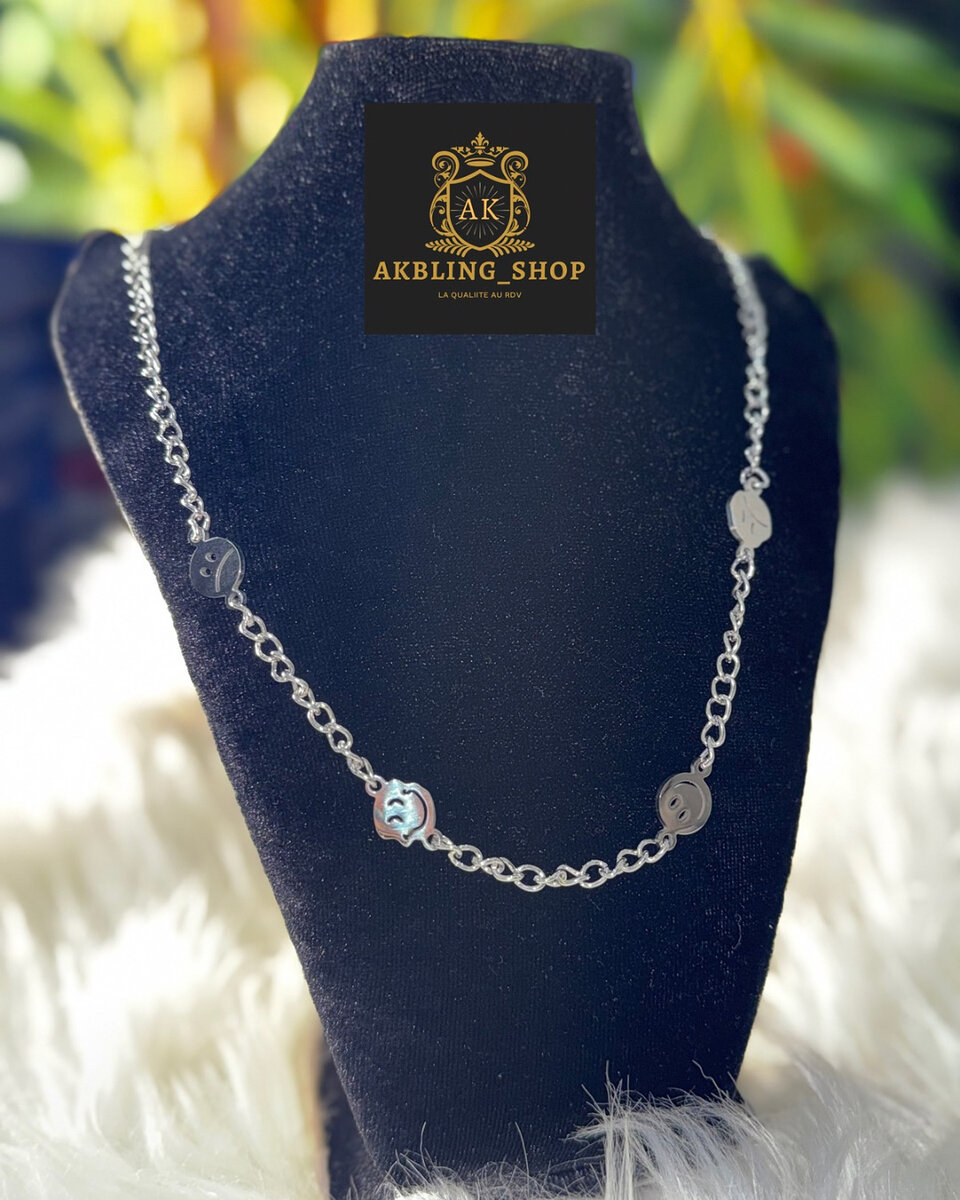 Collier rasoir en argent tendance