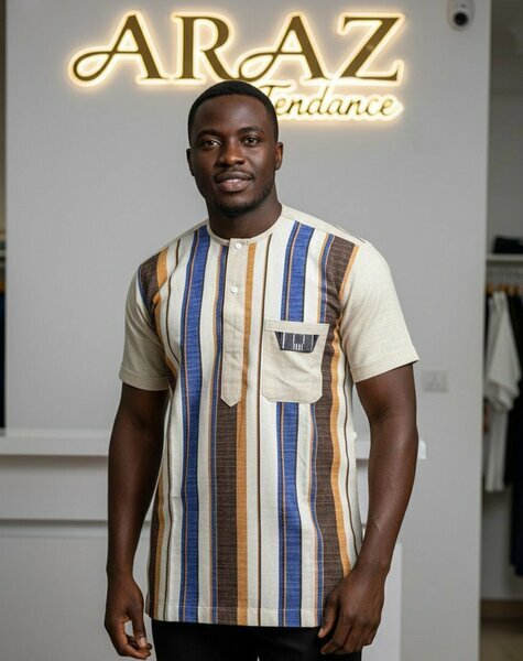 Tunique rayée multicolore