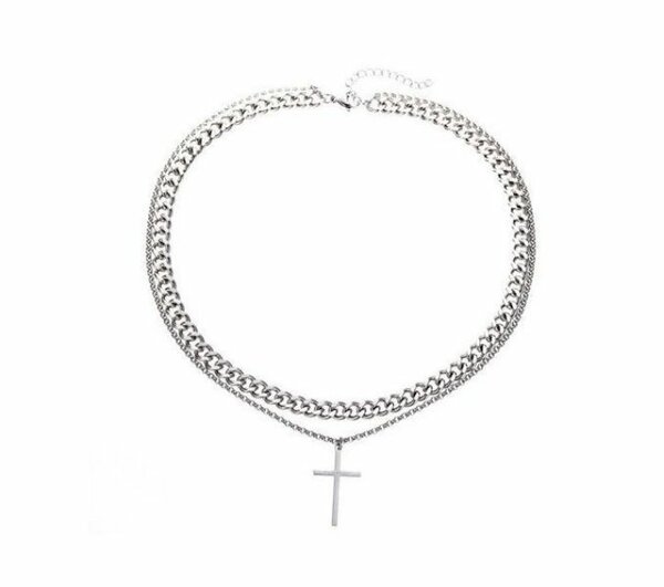 Collier croix en argent
