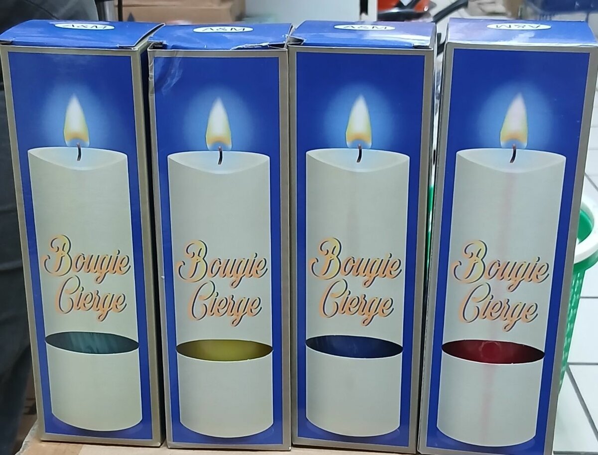 Bougie Cierge Colorée(Grande