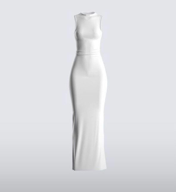 Robe Longue Élegante Blanche