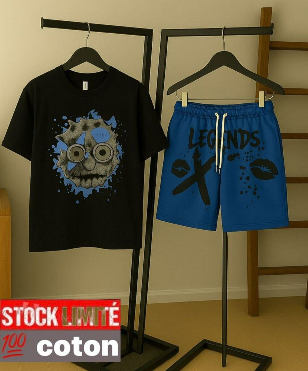 Ensemble T-shirt et Short Coton