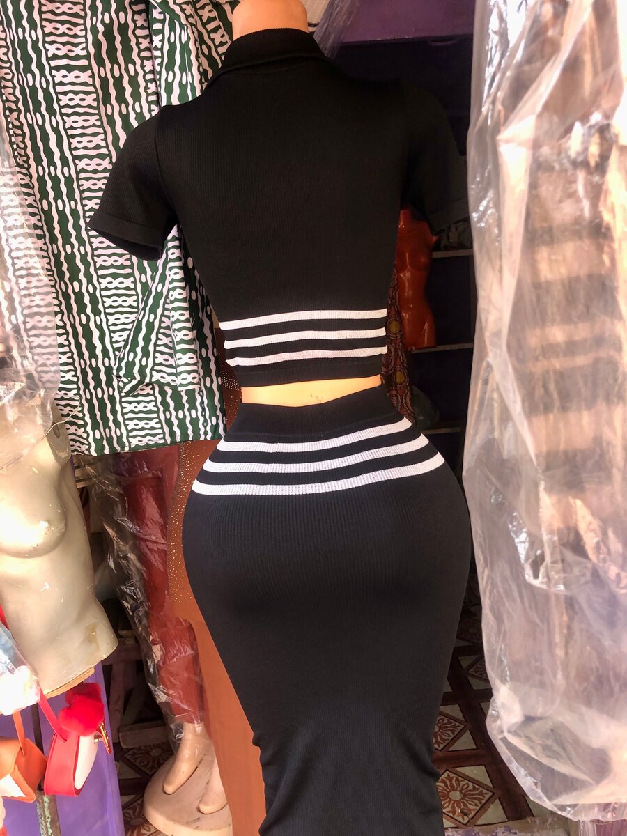 Ensemble robe noire élégante