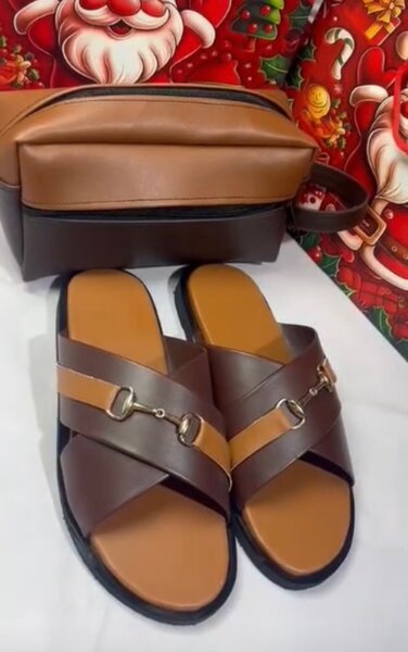 Sandales plates en cuir