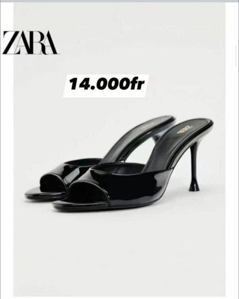 Mules élégants noirs Zara