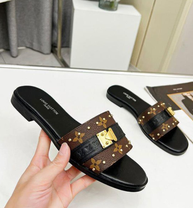 black louis vuitton sandals