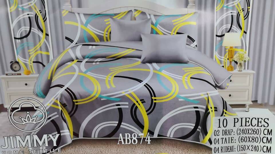 Parure de Lit Moderne 10 Pièces