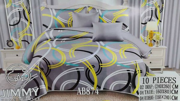 Parure de Lit Moderne 10 Pièces