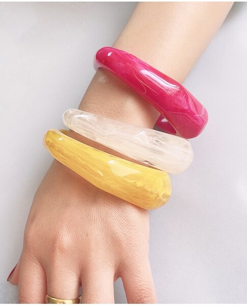 Irregular Shaped Acrylic Bangles