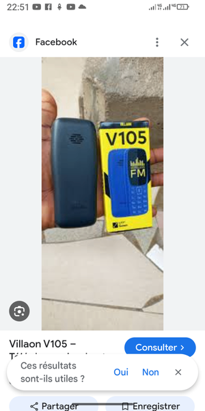 Téléphone Portable Villao V105 FM