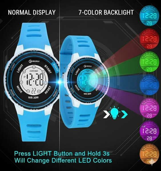 Montre Sport Étanche LED